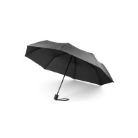 CIMONE. Telescopic umbrella in recycled polyester (100% rPET) 190T pongee with automatic opening, black