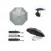CIMONE. Telescopic umbrella in recycled polyester (100% rPET) 190T pongee with automatic opening, light gray