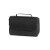 RILEY. Fleece blanket with carry handle and flap (180 g/m²), black