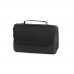 RILEY. Fleece blanket with carry handle and flap (180 g/m²), black