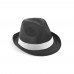 MANOLO POLI. Hat in PP with white polyester ribbon, black