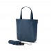 SKYLAR. 2-in-1 paraplu met gerecyclede polyester boodschappentas inbegrepen, blauw