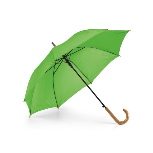 PATTI. 190T polyester umbrella with automatic opening, light green