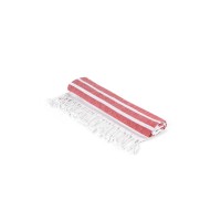 SARDENHA. Beach towel in cotton (70% recycled) and polyester (30% recycled) (180 g/m²), red