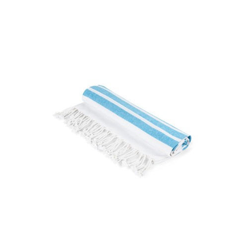SARDENHA. Beach towel in cotton (70% recycled) and polyester (30% recycled) (180 g/m²), Light Blue