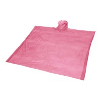 Ziva wegwerp regenponcho met opbergtasje, Rood