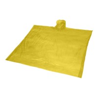 Ziva wegwerp regenponcho met opbergtasje, Geel