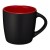 Riviera 340 ml ceramic mug. Black, Red