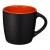 Riviera 340 ml ceramic mug. Black, Orange