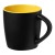 Riviera 340 ml ceramic mug. Black, Yellow