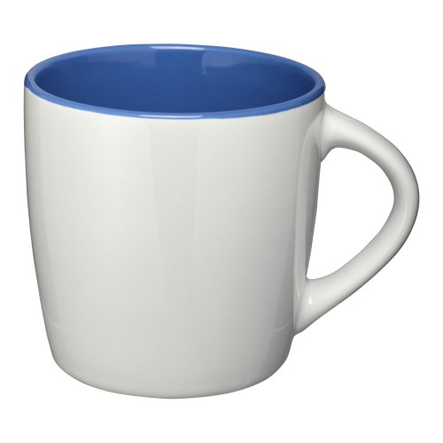 Aztec 340 ml Keramiktasse. weiss, royalblau