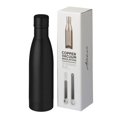 Vasa 500 ml koper vacuüm geïsoleerde fles, Zwart