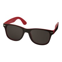 Sun Ray sunglasses with two coloured tones. Red, Black