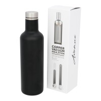 Pinto 750 ml copper vacuum insulated bottle, Black
