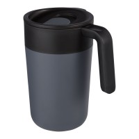 Nordia 400 ml dubbelwandige gerecyclede mok, Grijs