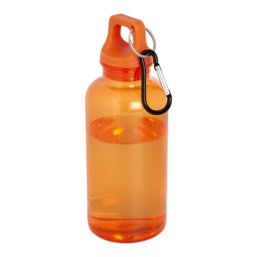 Oregon 400 ml RCS certified recycled plastic water bottle with carabiner, Orange