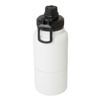 Dupeca 840 ml geïsoleerde waterfles van RCS-gecertificeerd roestvrijstaal, Wit