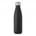 Cove 500 ml vacuüm geïsoleerde fles van RCS-gecertificeerd gerecycled roestvrij staal, Zwart