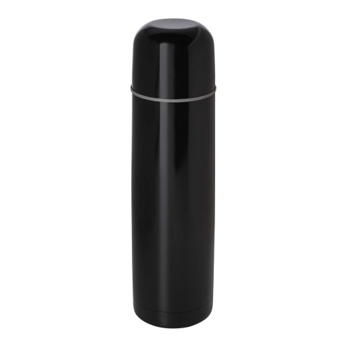 Sullivan 750 ml RCS-gecertificeerde gerecyclede roestvrijstalen vacuümgeïsoleerde fles, Zwart