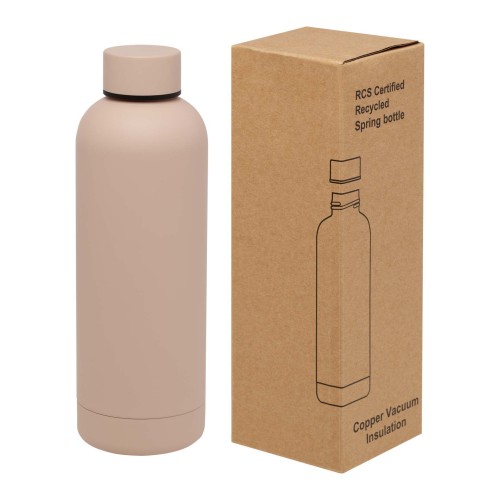 Spring 500 ml RCS certified recycled stainless steel copper vacuum insulated bottle, Pale blush