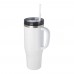 Melbourne 1200 ml RCS-zertifizierter Isolierbecher mit Strohhalm, weiss