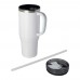 Melbourne 1200 ml RCS-zertifizierter Isolierbecher mit Strohhalm, weiss