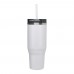 Melbourne 1200 ml RCS-zertifizierter Isolierbecher mit Strohhalm, weiss
