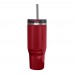 Melbourne 1200 ml RCS-zertifizierter Isolierbecher mit Strohhalm, rot