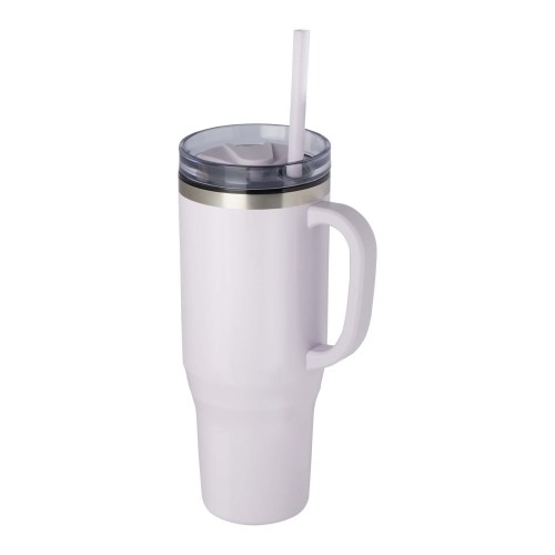 Melbourne 1200 ml RCS-zertifizierter Isolierbecher mit Strohhalm, fliederfarben
