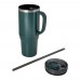 Melbourne 1200 ml RCS-zertifizierter Isolierbecher mit Strohhalm, green flash