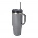 Melbourne 1200 ml RCS-zertifizierter Isolierbecher mit Strohhalm, grau