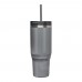 Melbourne 1200 ml RCS-zertifizierter Isolierbecher mit Strohhalm, grau