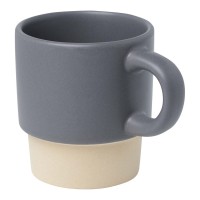 Olympia 130 ml stapelbarer Expresso Becher mit Tonboden, grau
