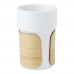 Fika 340 ml beker met bamboe hoes, Wit