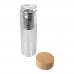 Bailey 400 ml infuusfles van borsilicaatglas met bamboe deksel, Transparant helder