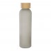 Lume 500 ml matte soda lime glass bottle with bamboo lid, Grey