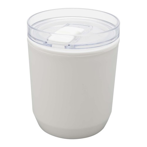 Hudson 180 ml doppelwandiger Becher aus recyceltem Kunststoff, weiss