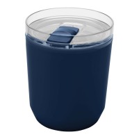Hudson 180 ml recycled plastic double-wall tumbler, Navy