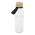 Porto 500 ml glazen waterfles met siliconen handgreep en bamboe deksel, Zwart