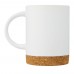 Neiva 425 ml ceramic mug with cork base, White