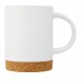 Neiva 425 ml ceramic mug with cork base, White