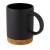 Neiva 425 ml ceramic mug with cork base, Black