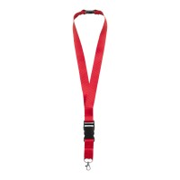 Yogi lanyard met afneembare gesp en veiligheidssluiting, Rood