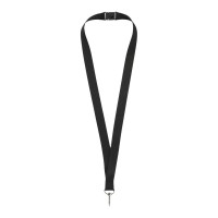 Lago lanyard met veiligheidssluiting, Zwart