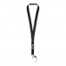 Sagan Lanyard mit abnehmbarer Schnalle und Handyband, schwarz