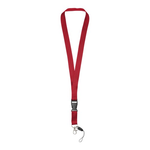 Sagan Lanyard mit abnehmbarer Schnalle und Handyband, rot