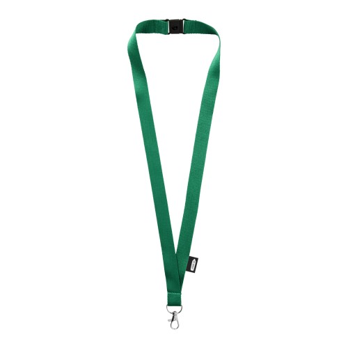 Tom gerecyclede PET lanyard met veiligheidssluiting, Groen