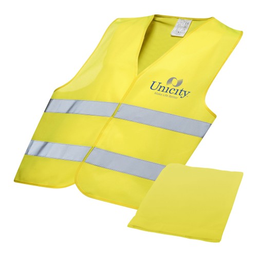RFX™ Watch-out XL safety vest in pouch for professional use, Neon yellow