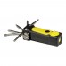 Octo 8-in-1 RCS recycled plastic screwdriver set with torch, Yellow