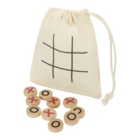 Whorl wooden tic. tac. toe game, Natural